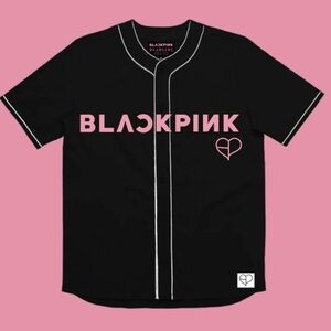 BLACKPINK 16 OFFICIAL DEADLINE TOUR Baseball Jersey NEW size XL w sticker Pack